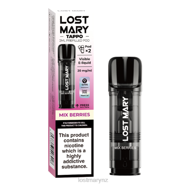 LOST MARY Flavours - LOST MARY Tappo Prefilled Pods - 20mg - 2PK 2L4R183 Mix Berries